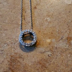 Cz circle necklace